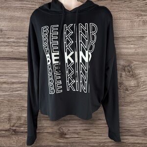 Good Hyouman BE KIND Women’s Large Black Long Sleeve Hooded (739)